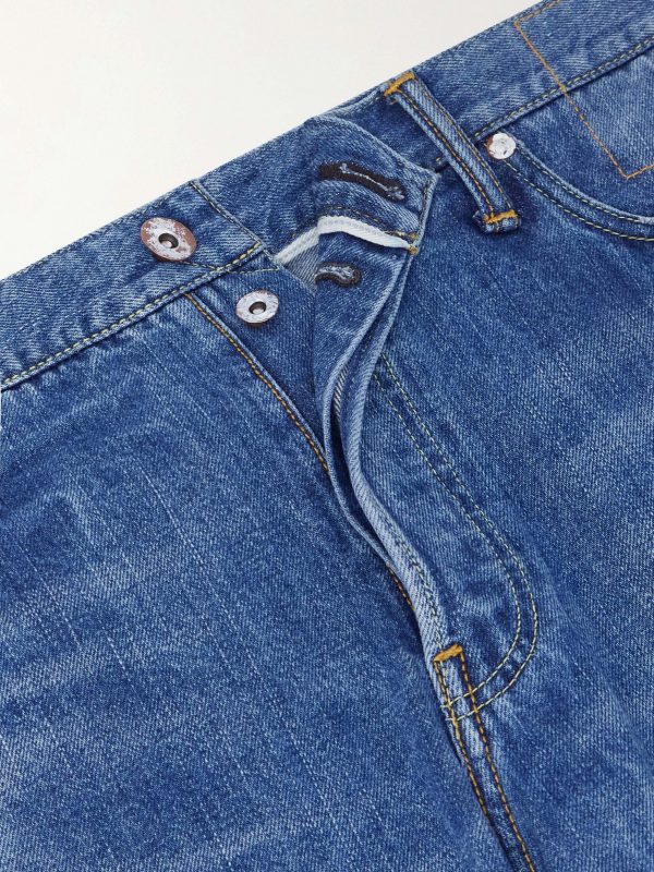 Social Sculpture 11 Slim-Fit Straight-Leg Paint-Splattered Jeans - E1
