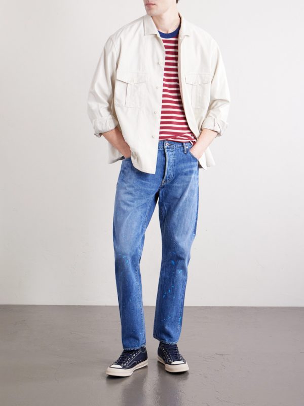 Social Sculpture 11 Slim-Fit Straight-Leg Paint-Splattered Jeans - OU