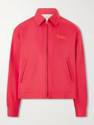 Kluane Logo-Embroidered Wool and Silk-Blend Blouson Jacket Kluane Logo-Embroidered Wool and Silk-Blend Blouson Jacket