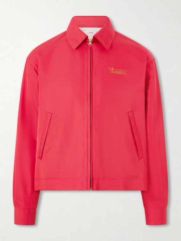 Kluane Logo-Embroidered Wool and Silk-Blend Blouson Jacket Kluane Logo-Embroidered Wool and Silk-Blend Blouson Jacket