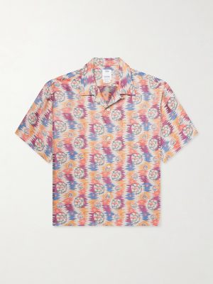 Crosby Camp-Collar Silk and Cotton-Blend Jacquard Shirt Crosby Camp-Collar Silk and Cotton-Blend Jacquard Shirt