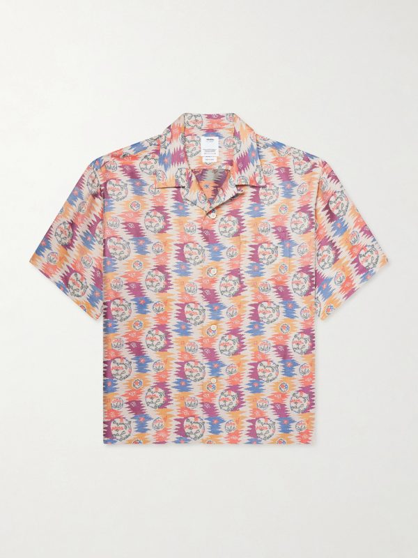 Crosby Camp-Collar Silk and Cotton-Blend Jacquard Shirt Crosby Camp-Collar Silk and Cotton-Blend Jacquard Shirt