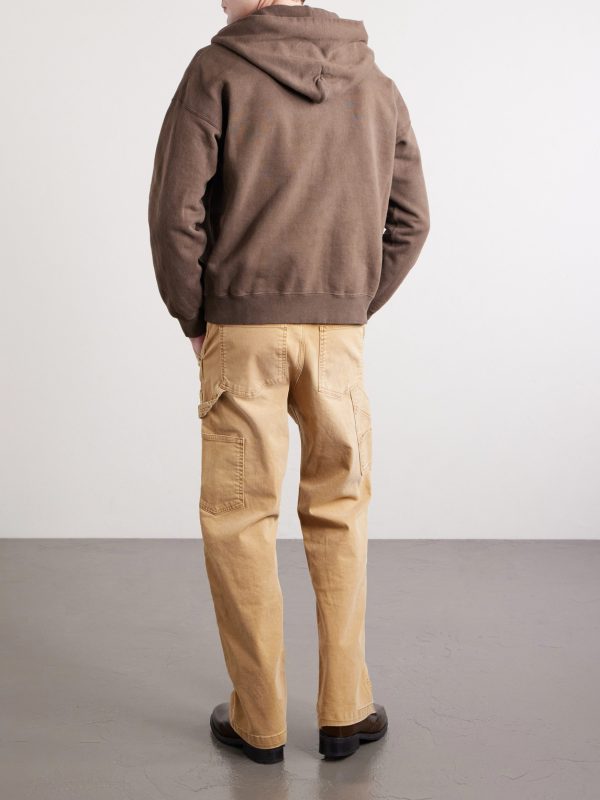 Jumbo Cotton-Jersey Zip-Up Hoodie - BK