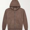 Jumbo Cotton-Jersey Zip-Up Hoodie