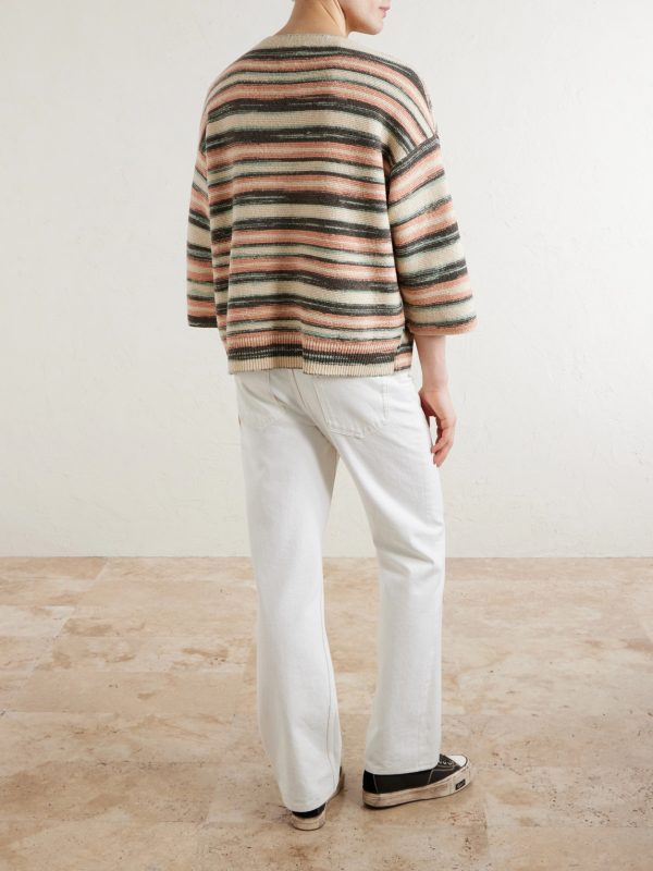 Burrow Striped Wool and Cashmere-Blend Sweater - BK