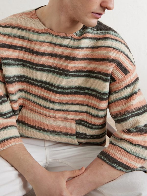 Burrow Striped Wool and Cashmere-Blend Sweater - CU