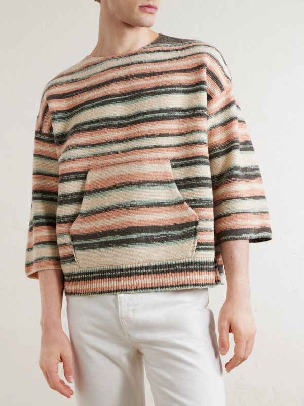 Burrow Striped Wool and Cashmere-Blend Sweater - FR