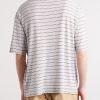 Striped Wool and Cotton-Blend T-Shirt - BK