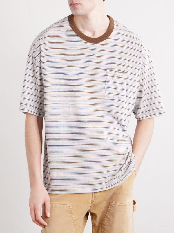 Striped Wool and Cotton-Blend T-Shirt - FR