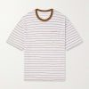 Striped Wool and Cotton-Blend T-Shirt