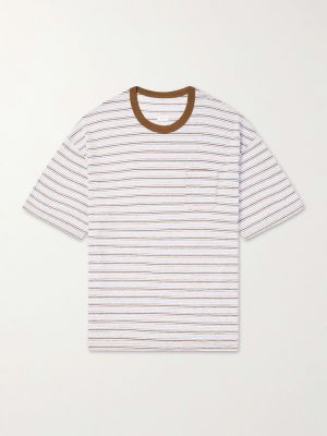 Striped Wool and Cotton-Blend T-Shirt