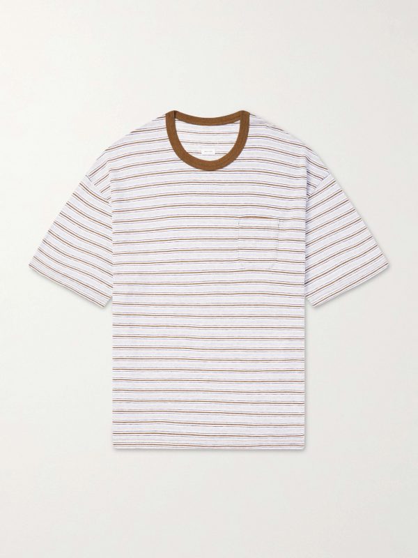 Striped Wool and Cotton-Blend T-Shirt