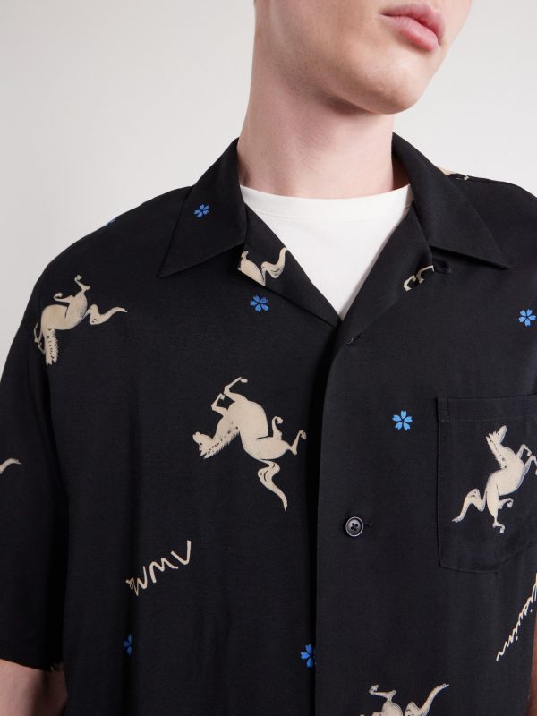 Crosby Camp-Collar Printed Woven Shirt - CU