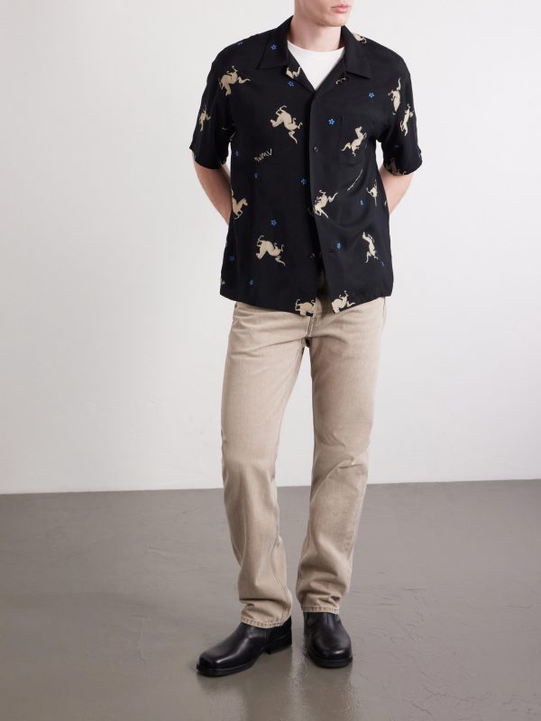 Crosby Camp-Collar Printed Woven Shirt - OU