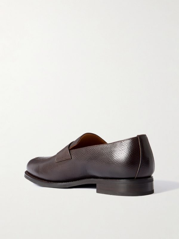 M08 Cross-Grain Leather Penny Loafers - BK M08 Cross-Grain Leather Penny Loafers - BK