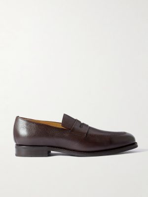 M08 Cross-Grain Leather Penny Loafers