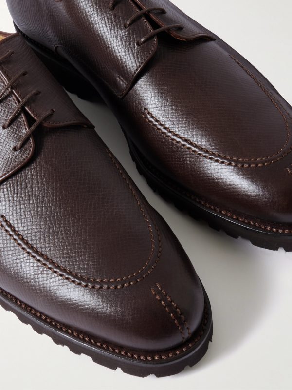 M32 Split-Toe Cross-Grain Leather Derby Shoes - CU M32 Split-Toe Cross-Grain Leather Derby Shoes - CU