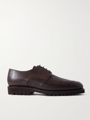 M32 Split-Toe Cross-Grain Leather Derby Shoes