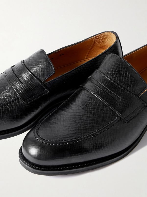 M08 Cross-Grain Leather Penny Loafers - CU M08 Cross-Grain Leather Penny Loafers - CU