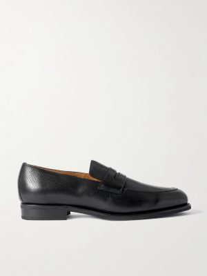 M08 Cross-Grain Leather Penny Loafers