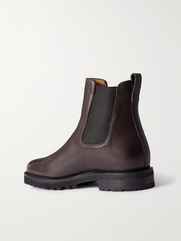 M11 Cross-Grain Leather Chelsea Boots - BK