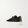 Dellow Leather-Trimmed Suede Sneakers - BK