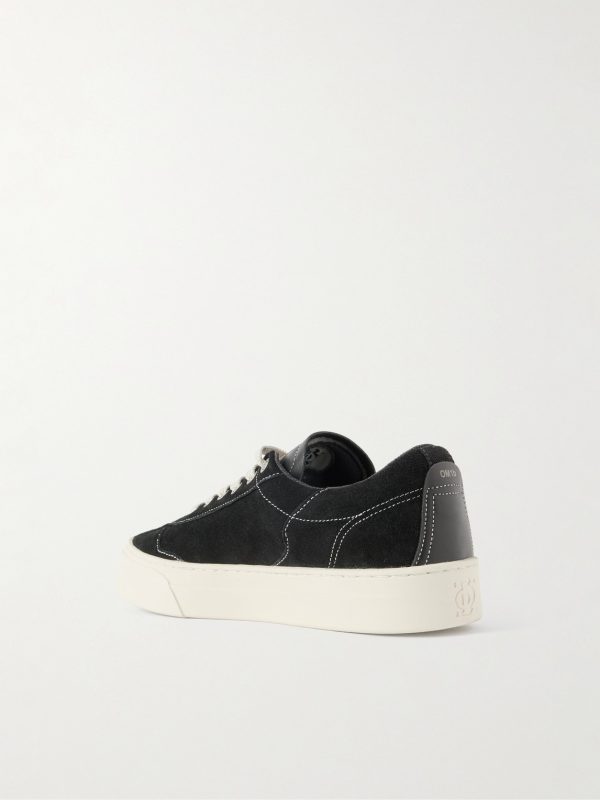 Dellow Leather-Trimmed Suede Sneakers - BK