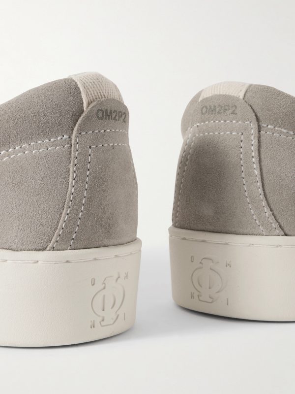 Lister Canvas-Trimmed Suede Slip-On Sneakers - CU