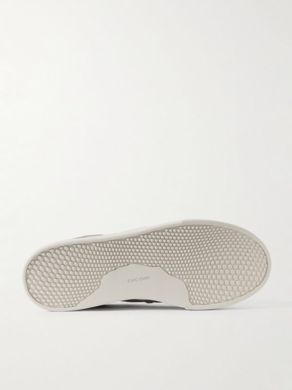 Lister Canvas-Trimmed Suede Slip-On Sneakers - E1