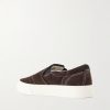 Lister Canvas-Trimmed Suede Slip-On Sneakers - BK Lister Canvas-Trimmed Suede Slip-On Sneakers - BK