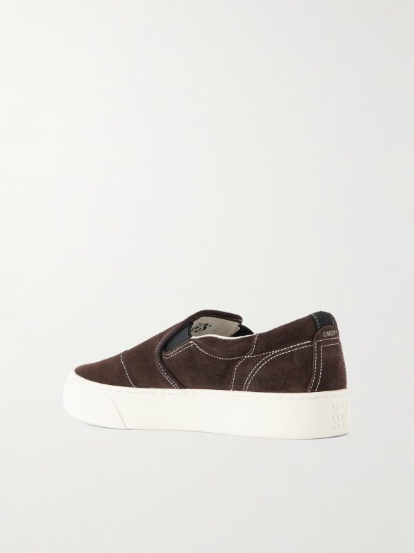 Lister Canvas-Trimmed Suede Slip-On Sneakers - BK Lister Canvas-Trimmed Suede Slip-On Sneakers - BK