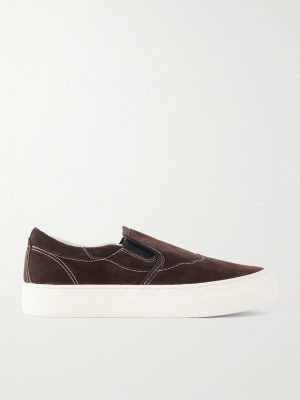 Lister Canvas-Trimmed Suede Slip-On Sneakers Lister Canvas-Trimmed Suede Slip-On Sneakers