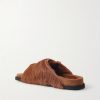 Zürich Shearling-Lined Calf Hair Sandals - BK