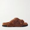 Zürich Shearling-Lined Calf Hair Sandals