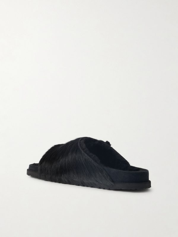 Zürich Shearling-Lined Calf Hair Sandals - BK Zürich Shearling-Lined Calf Hair Sandals - BK