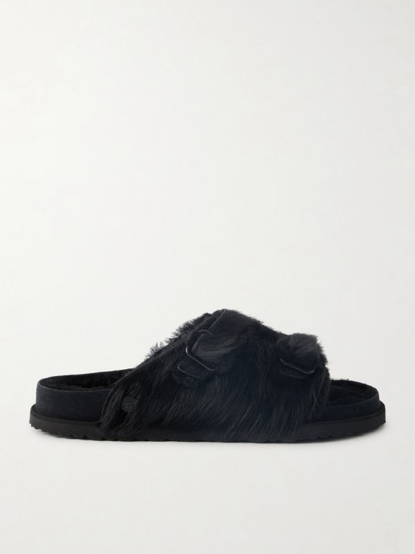 Zürich Shearling-Lined Calf Hair Sandals Zürich Shearling-Lined Calf Hair Sandals