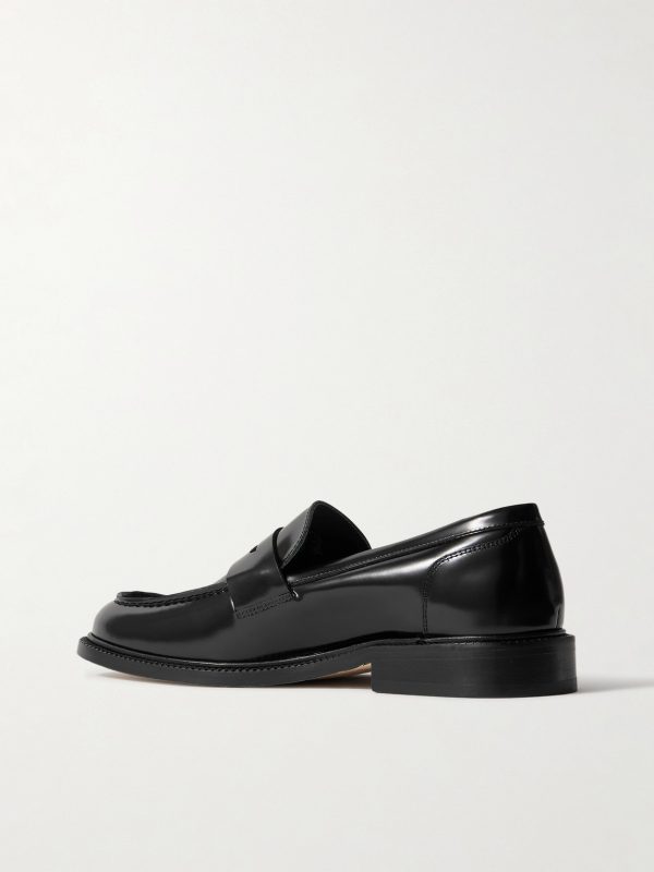 Townee Glossed-Leather Penny Loafers - BK Townee Glossed-Leather Penny Loafers - BK