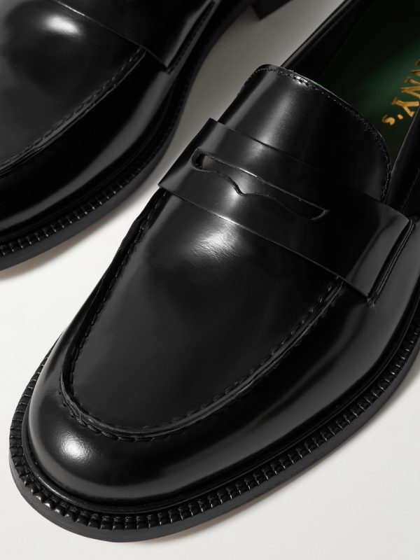 Townee Glossed-Leather Penny Loafers - CU Townee Glossed-Leather Penny Loafers - CU