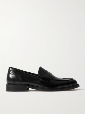 Townee Glossed-Leather Penny Loafers