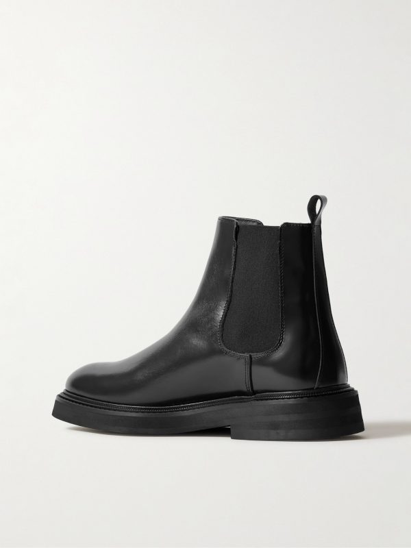 Officer Glossed-Leather Chelsea Boots - BK Officer Glossed-Leather Chelsea Boots - BK