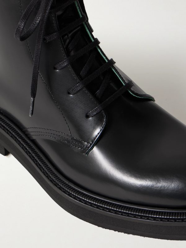 Officer Glossed-Leather Boots - CU