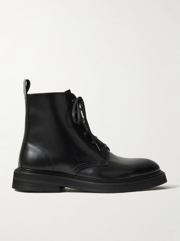 Officer Glossed-Leather Boots