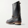 2996 Engineer Buckled Leather Boots - BK