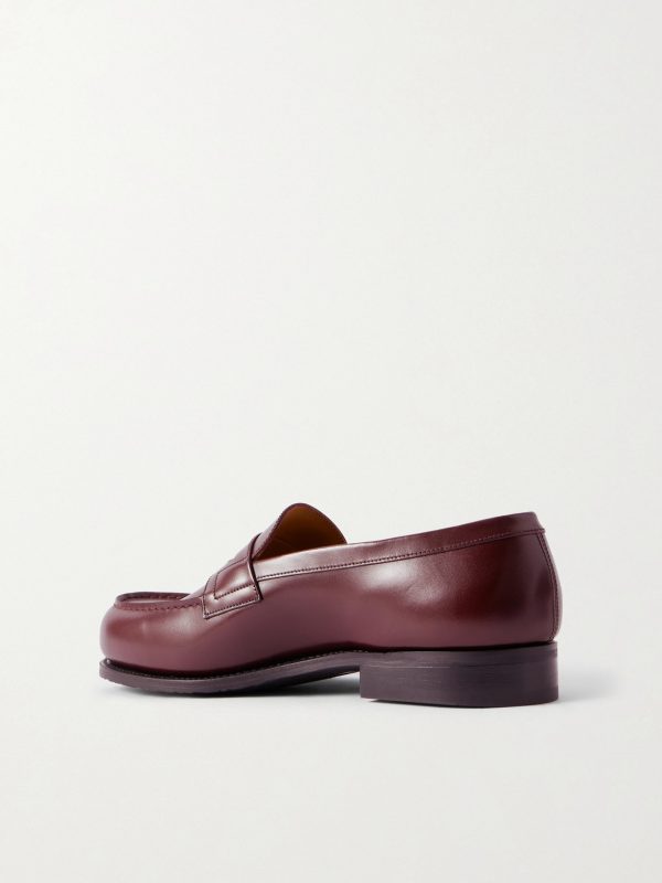 180 Moccasin Leather Penny Loafers - BK 180 Moccasin Leather Penny Loafers - BK