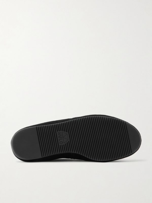 Plush-Lined Suede-Trimmed Wool Loafers - E1