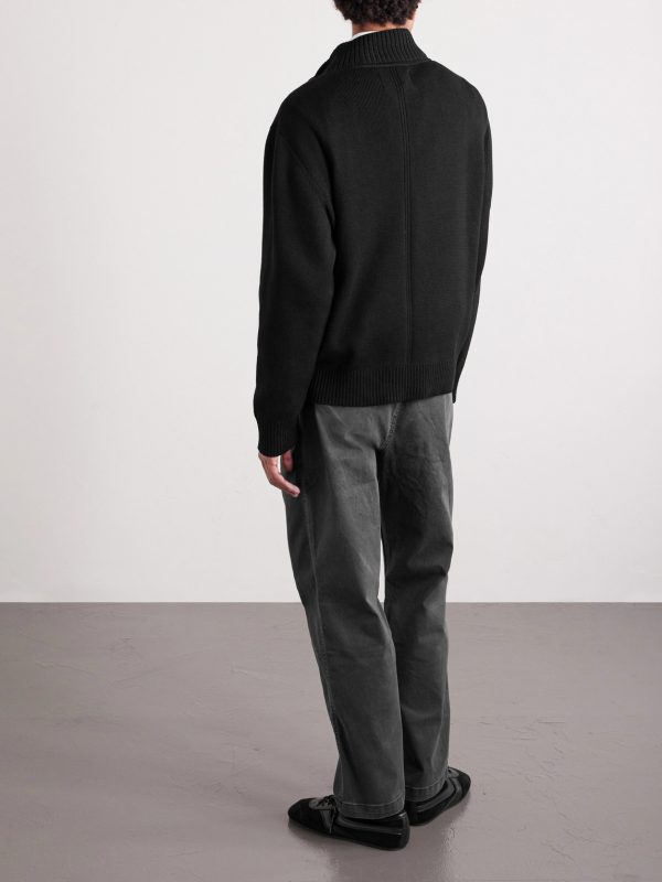 Straight-Leg Garment-Dyed Stretch-Cotton Twill Trousers - BK Straight-Leg Garment-Dyed Stretch-Cotton Twill Trousers - BK