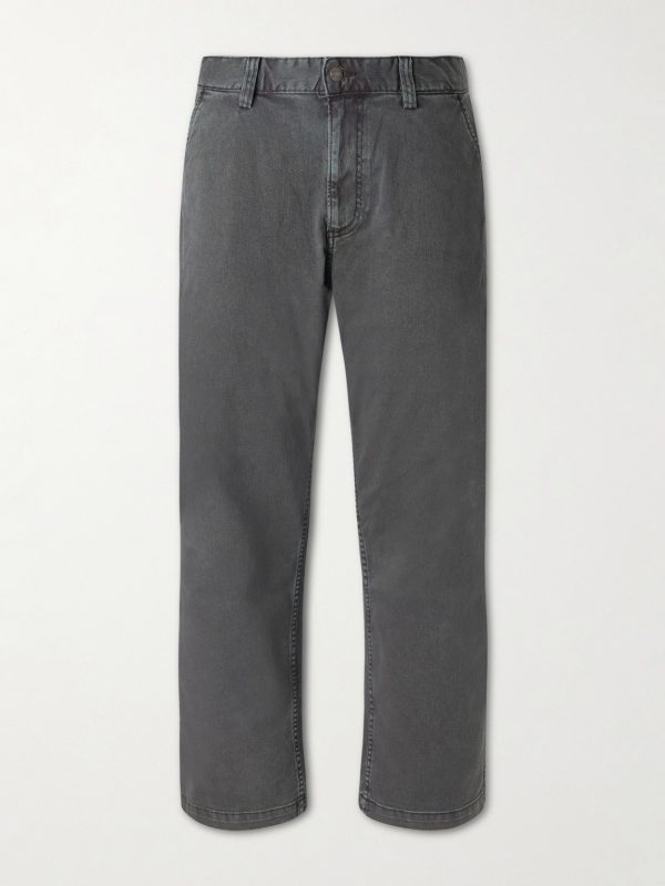 Straight-Leg Garment-Dyed Stretch-Cotton Twill Trousers Straight-Leg Garment-Dyed Stretch-Cotton Twill Trousers