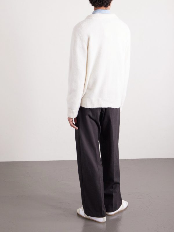 Hart Jacquard-Knit Alpaca-Blend Polo Sweater - BK Hart Jacquard-Knit Alpaca-Blend Polo Sweater - BK