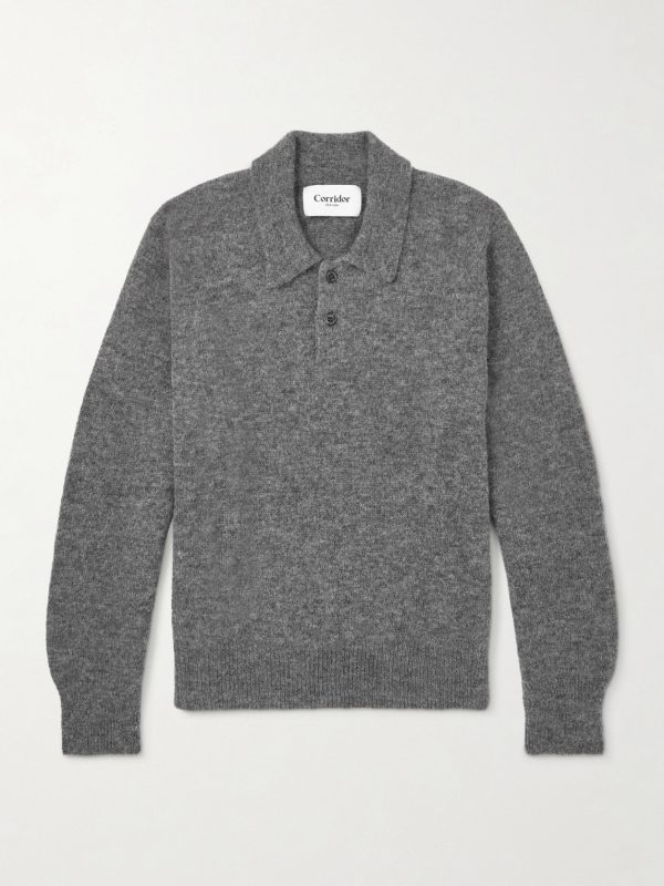 Baby Alpaca-Blend Polo Sweater Baby Alpaca-Blend Polo Sweater