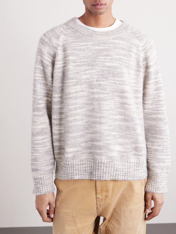 Space-Dyed Alpaca and Pima Cotton-Blend Sweater - FR Space-Dyed Alpaca and Pima Cotton-Blend Sweater - FR
